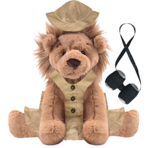 Lion Plushie with Safari Outfit and Skirt