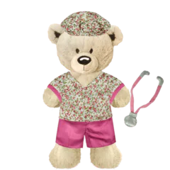 White Teddy Plushie with Nurse Outfit