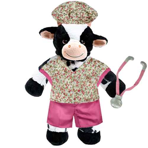 Cow Plushie with Nurse Outfit