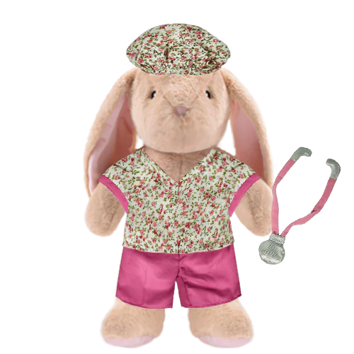 Bunny Plushie with Nurse Outfit