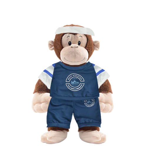 Monkey Plushie with Athletic Outfit