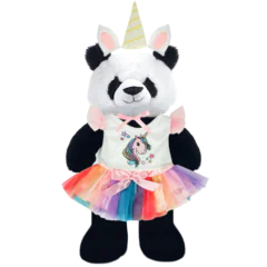 Panda Plushie With Unicorn Outfit