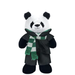 Panda Plushie With Green Wizard Costume