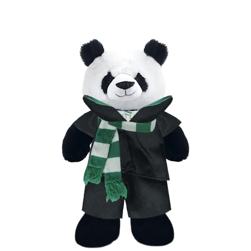 Panda Plushie With Green Wizard Costume
