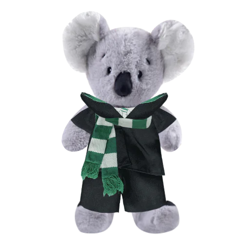 Koala Plushie With Green Wizard Costume
