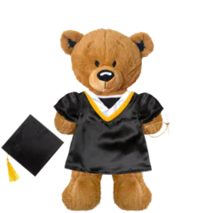 Brown Teddy Plushie with Graduation Cap and Gown