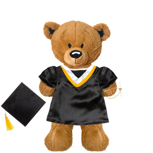 Brown Teddy Plushie with Graduation Cap and Gown