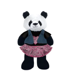 Panda Plushie With Wild Girl Outfit