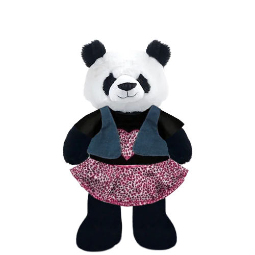 Panda Plushie With Wild Girl Outfit
