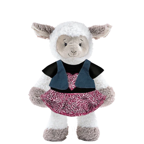 Sheep Plushie With Wild Girl Outfit