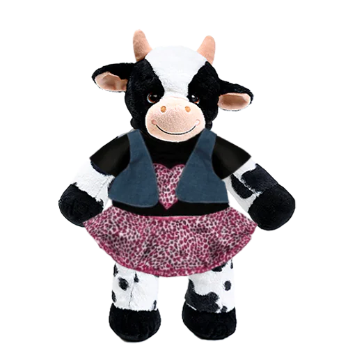 Cow Plushie With Wild Girl Outfit