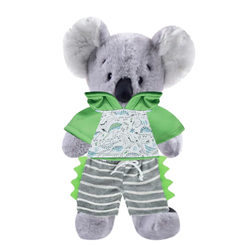 Koala Plushie with Dino Hoodie and Shorts