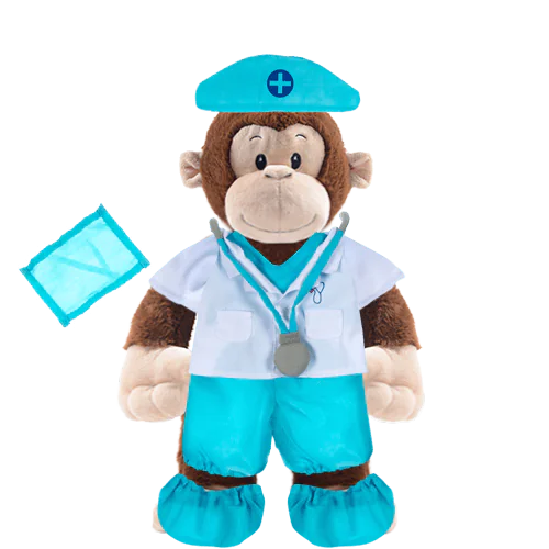 Monkey Plushie with Doctor’s Outfit