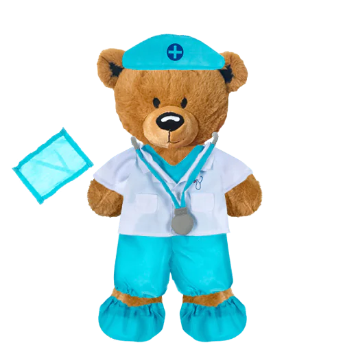 Brown Teddy Plushie with Doctor’s Outfit