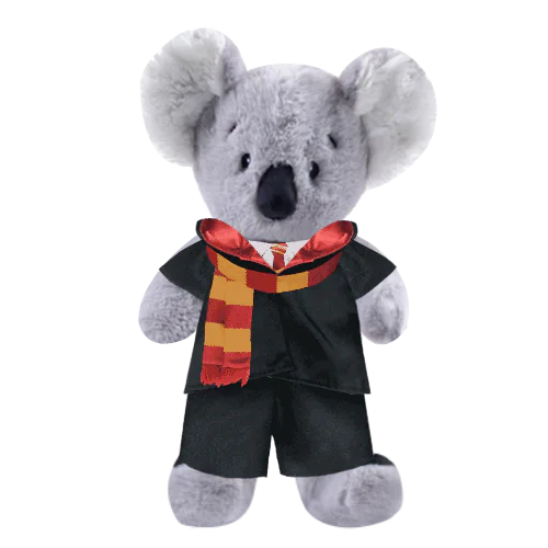 Koala Plushie with Red Wizard Costume