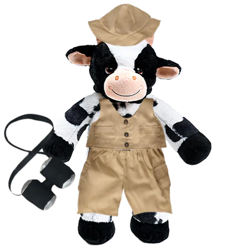 Cow Plushie with Safari Outfit and Pants
