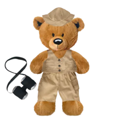 Brown Teddy Plushie with Safari Outfit and Pants