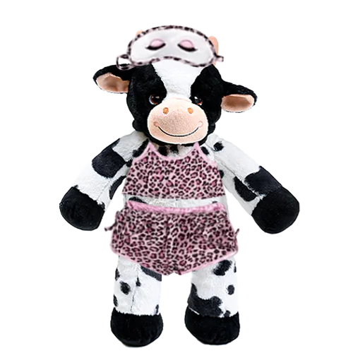Cow Plushie with Pink Leopard PJ