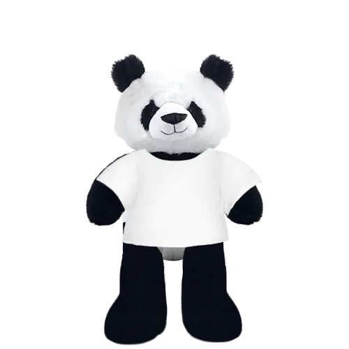 Panda Plushie With White Shirt
