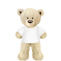 White Teddy Plushie With White Shirt