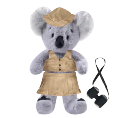 Koala Plushie with Safari Outfit and Skirt