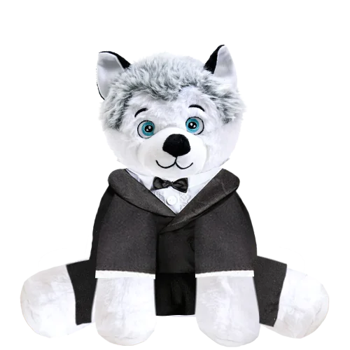 Husky Plushie with Tuxedo