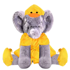 Elephant Plushie With Duck Robe And Slippers