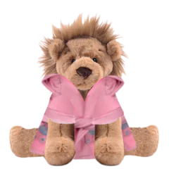 Lion Teddy Plushie With Bunny Bathrobe