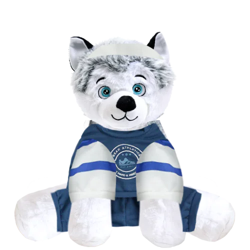 Husky Plushie with Athletic Outfit