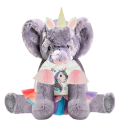 Elephant Plushie With Unicorn Outfit