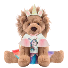Lion Plushie With Unicorn Outfit