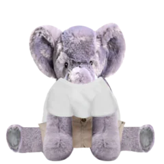 Elephant Plushie With White Shirt and Cargo Pants