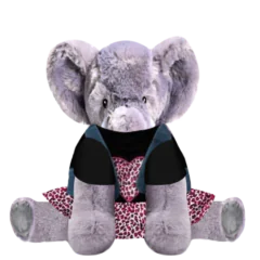 Elephant Plushie With Wild Girl Outfit