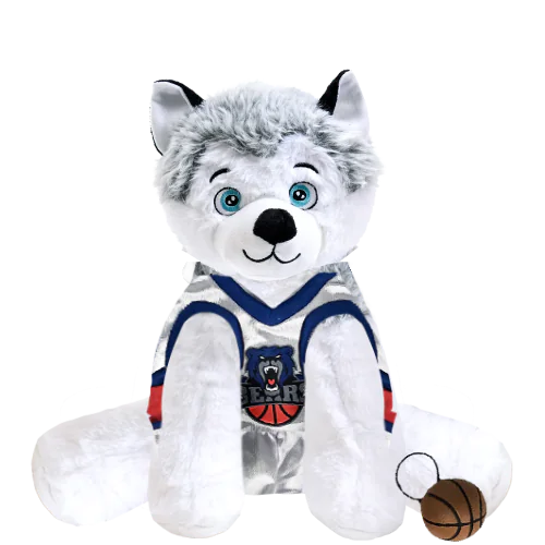 Husky Plushie with Basketball Uniform