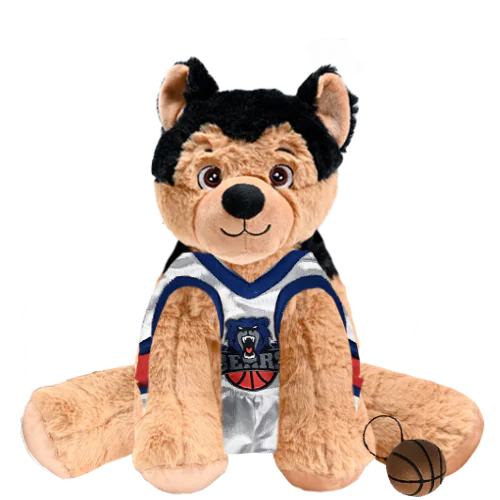 German Shepherd Plushie with Basketball Uniform