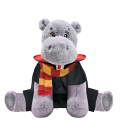 Hippo Plushie with Red Wizard Costume