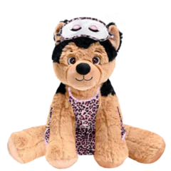 German Shepherd Plushie with Pink Leopard PJ