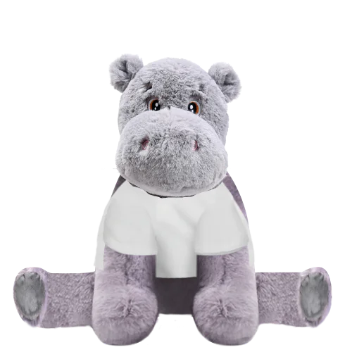 Hippo Plushie With White Shirt