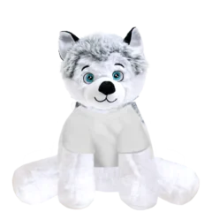 Husky Plushie With White Shirt
