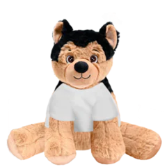 German Shepherd Plushie With White Shirt