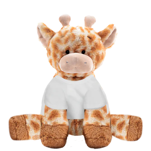 Giraffe Plushie With White Shirt