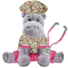 Hippo Plushie with Nurse Outfit