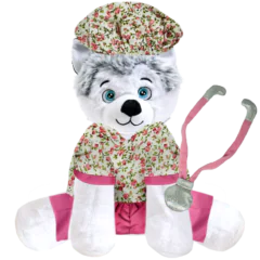 Husky Plushie with Nurse Outfit